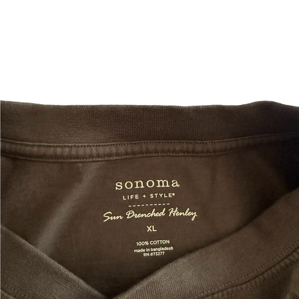 SONOMA MEN’S 3 BUTTONS SHORT SLEEVE SHIRT SZ XL - Picture 6 of 8